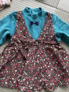 花柄チュニックとスウェットセット