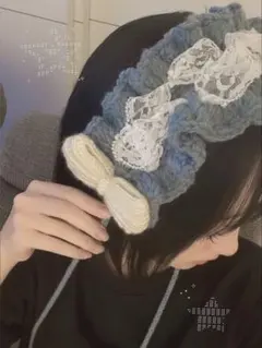 ヘッドドレス 編み物