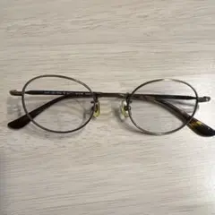 JINS ブラウンオーバルメガネ ケース付き