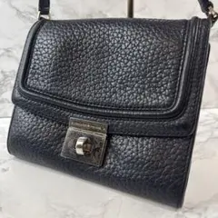 kate spade ケイトスペード 本革 レザー ミニショルダーバッグ 黒