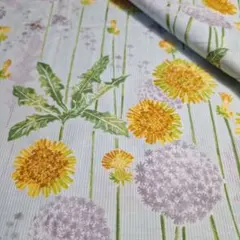 ✿【金子みすゞ】全集:星とたんぽぽ<シーチング>生地 布 はぎれ[薄緑系]