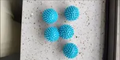 洗濯ボール 5個セット 青 衣類の絡まり防止 柔軟剤不要
