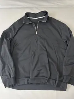 シーイン　SHEIN ハーフジップ　トレーナー　スウェット　ブラック　XL