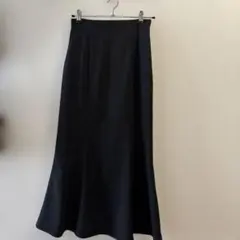 LOWRYS FARM ウールライクマーメイドスカート ブラック