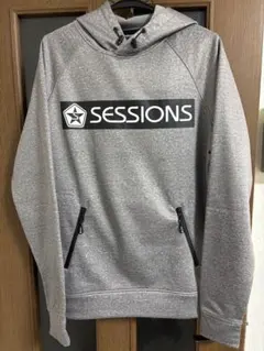 SESSION フード付きスノーボードウェア Mサイズ グレー