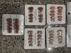 ネイルチップセット 多様なデザイン 5点