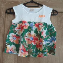 ANAP Kids 花柄 ノースリーブ Tシャツ 110cmのサムネイル