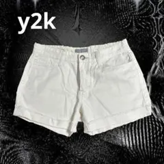 白 短パン ショートパンツ ショーパン y2k 韓国 古着