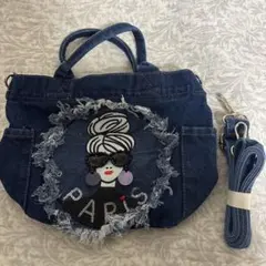 デニム刺繍トートバッグ
