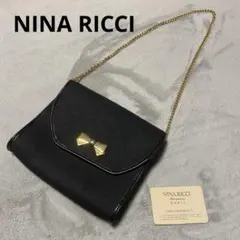 ニナリッチ　ショルダーバッグ　リボン　バッグNINARICCI ゴールドチェーン