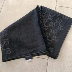GUCCI ダークグレー GGロゴ ストール