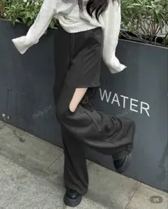 shein ワイドパンツ　実物写真有り