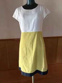 美品　日本製　百貨店購入【INED】爽やか夏ワンピース　Sサイズ裏地も上質生地のサムネイル