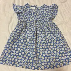 ZARA BABY 12-18M ブルー半袖ワンピースのサムネイル
