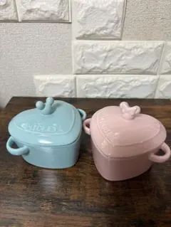 ディズニーミッキー ミニー ハート型食器セット