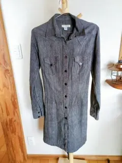 indigenous グレー シャツワンピース　S