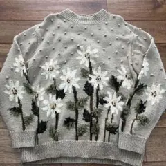 blueberry farm ブルーベリーファーム　お花ウールセーター