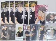 ハイキュー!! 宮侑 宮治 ロングステッカー カード 缶バッジ