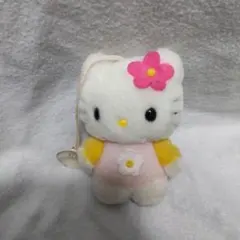ハローキティ ぬいぐるみ ピンク 花飾り おすわり サンリオ 正規品