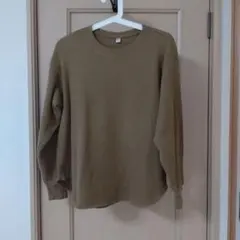 ユニクロ　ワッフルT/長袖　Lサイズ