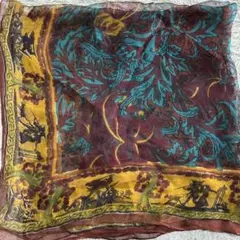 植物モチーフ　スカーフ