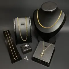 ネックレス　まとめ売り　セット　ピアス　アクセサリー　ゴールド　リング　る41