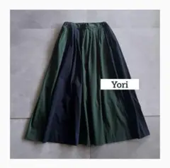 【バイカラー✨】Yori バイカラープリーツスカート フレア