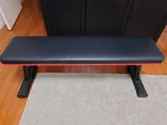 フラットベンチ ブラック 赤縁