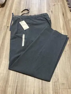 【新品】無印 乾きやすいイージー タックワイドパンツ チャコールグレー Lのサムネイル