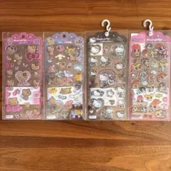 【正規品】ドロップジェリーシール 4枚 日焼けキティ ヒョウ柄キティ パワパフ