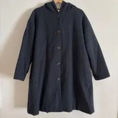 Samansa Mos2 フード付き紺コート