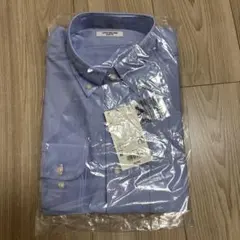 ユニクロ　スーパーノンアイロンジャージースリムシャツ長袖　M ブルー