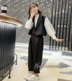 女の子用3点セットアップ ブラック