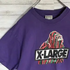 X-LARGE ゴリラロゴ Tシャツ 紫　希少カラー　半袖　エクストララージ