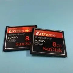 SanDisk Extreme 8GB CompactFlash 2枚