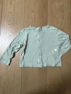 プチバトー　ミントグリーン カーディガン ボタン付き