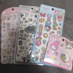 コットンパフィ　ジュエルプチドロップ　ぷくキラ　マイメロ　クロミ　おはじき