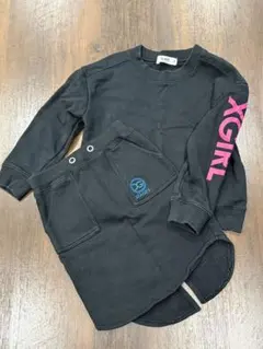 XGIRL ブラック 長袖トレーナー スカート セットアップ
