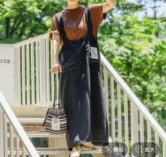 LEPSIM ブラック サロペット フリーサイズ　310デザイン