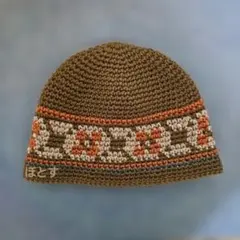 a186　秋冬春　クラッシャーハット クロシェハット　ニット帽