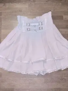 【美品】♡LIZLISA♡ 2連リボンベルトスカパン（ピンク）