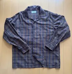 Adrer ブラウン系チェック柄長袖シャツ