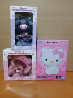 サンリオ　フィギュア　チャーミーキティ、マイメロディ、クロミ
