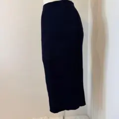 coca リブニット タイトスカート ロング ネイビー