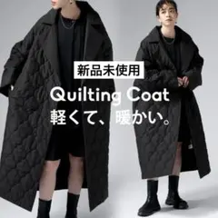アンティカ　ボアキルティングロングコート ブラック【新品開封のみ】 キルティングボアコート レディース アウター ロング 送料無料