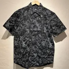 ステューシー 総柄シャツ ビル 半袖 USA製 L グレー ストリート 90s