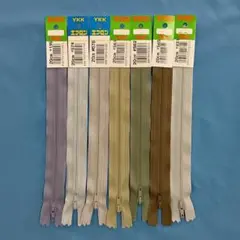 YKK エフロンファスナー　20cm　7色セット