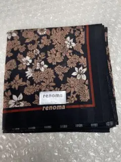 未使用 renoma 花柄 ハンカチ