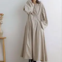 NOAHL ノアル 起毛ツイル2wayタックワンピース まんちゃんコラボ M