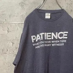 PATIENCE 英字ロゴ メッセージプリント Tシツ